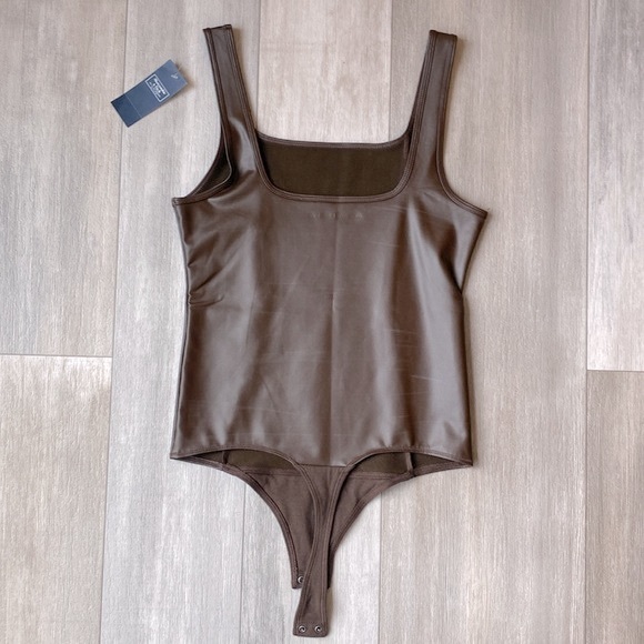 Abercrombie faux Leather Bodysuit - Picture 2 of 6